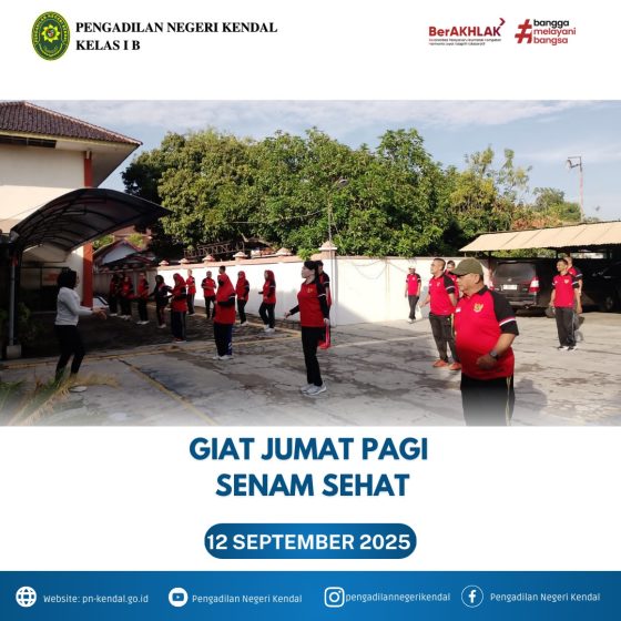Giat Senam Sehat Keluarga Besar Pengadilan Negeri Kendal